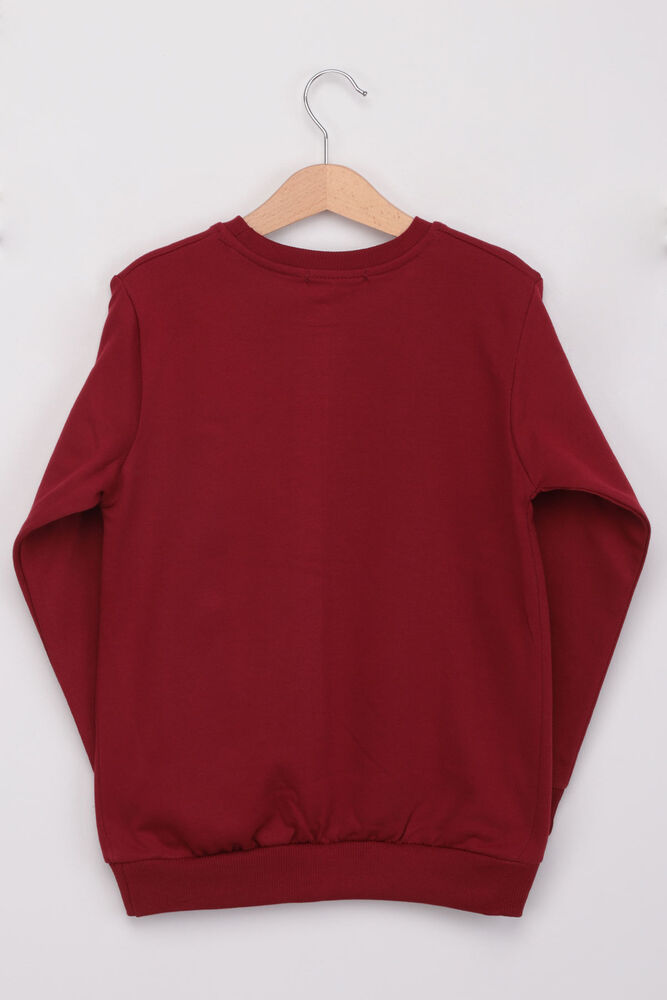 Seven Teen Yazılı Erkek Çocuk Sweatshirt | Bordo