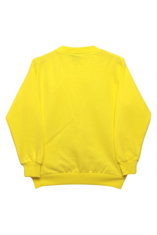 Yazı Baskılı Erkek Çocuk Sweatshirt 0025 | Sarı - Thumbnail