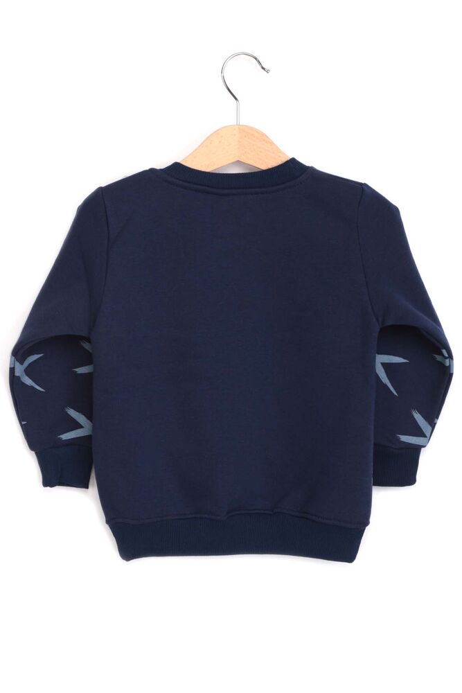 Bisiklet Yaka 3 İplik Erkek Çocuk Sweatshirt | Lacivert