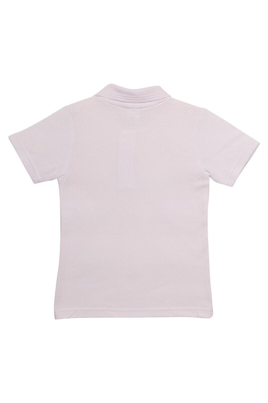 Kısa Kollu Çocuk Lacoste Tshirt | Beyaz - Thumbnail