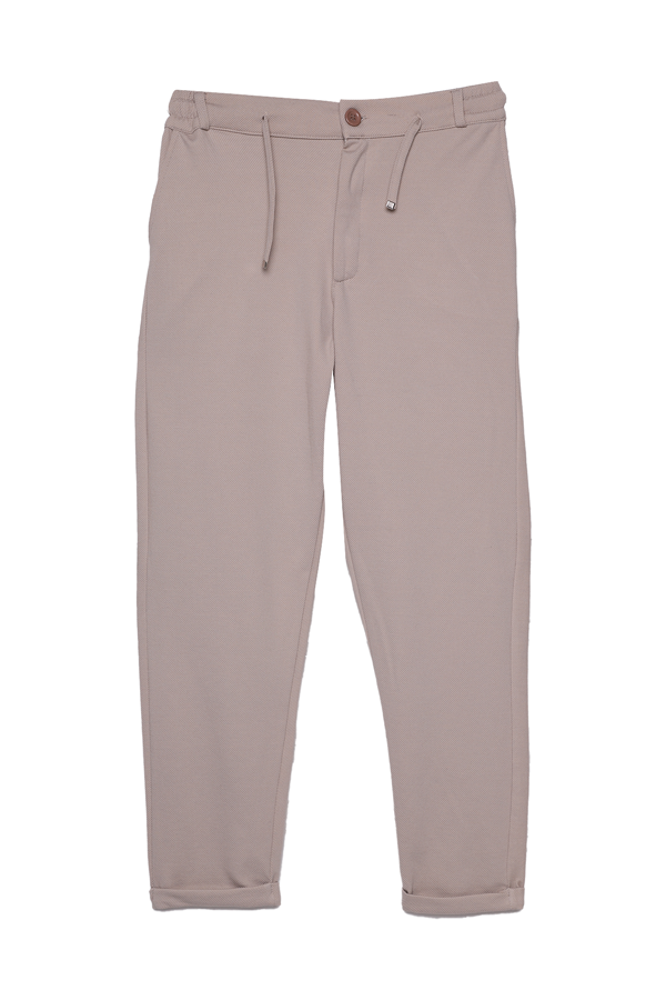 Erkek Düz Paça Pantolon 3203 | Krem