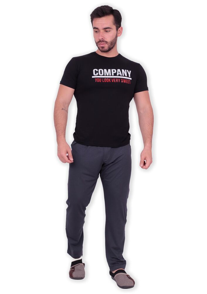 Jiber Modal Tek Alt Erkek Pijama 4633 | Füme
