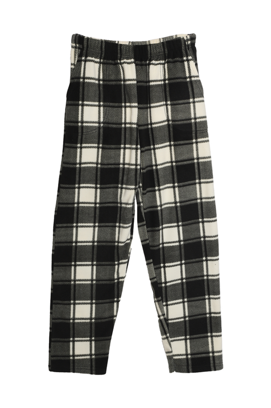 SUDE - Kareli Erkek Polar Pijama Altı 9336 | Haki