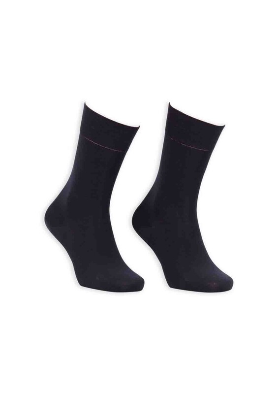 Bordo - Bordo Bambu Dikişsiz Erkek Çorap GBK1002 | Siyah