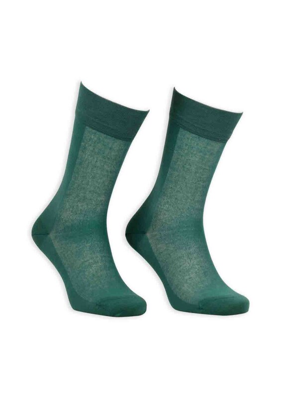 Bordo - Bordo Cotton Dikişsiz Erkek Çorap SM31007-24 | Yeşil