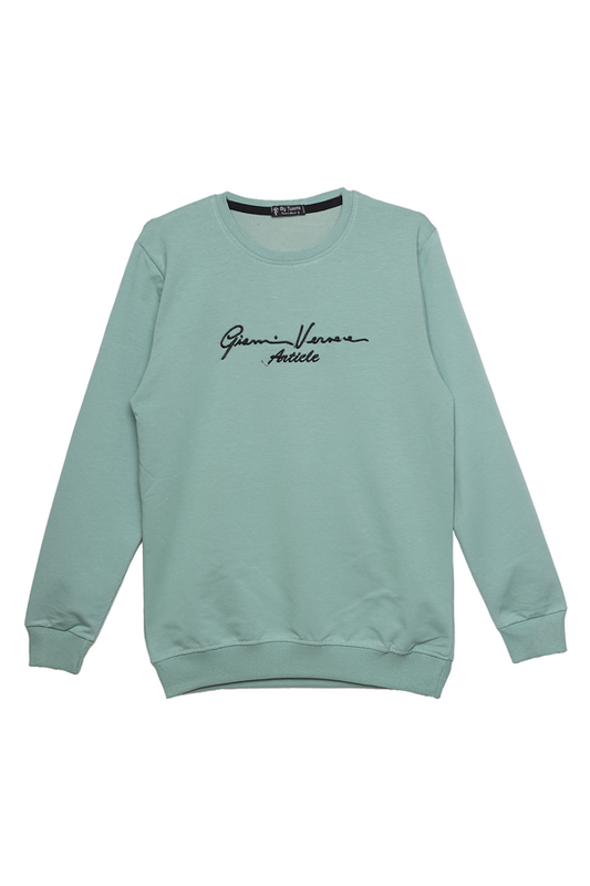 By Twens - 2 İplik Erkek Sweatshirt 9008 | Yeşil