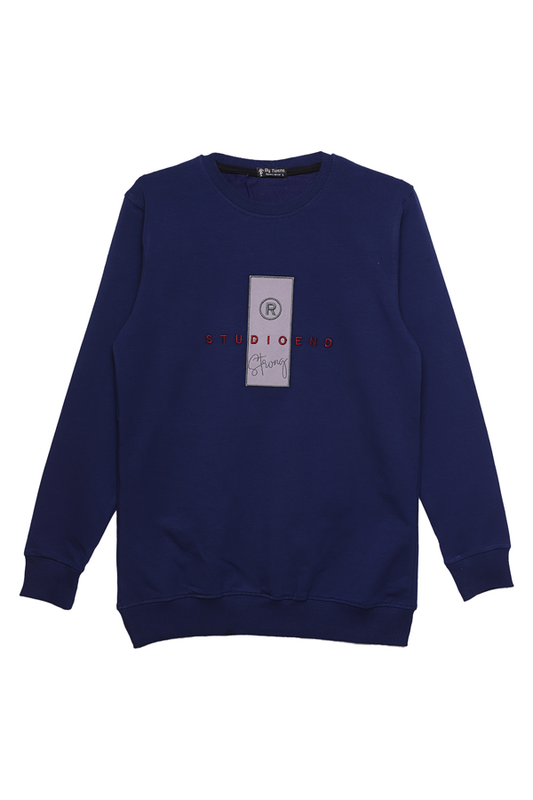 By Twens - 2 İplik Kompak Erkek Sweatshirt 9008-1 | Lacivert