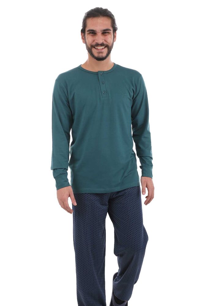 Aydoğan Uzun Kol Modal Erkek Pijama Takımı 3931 | Yeşil