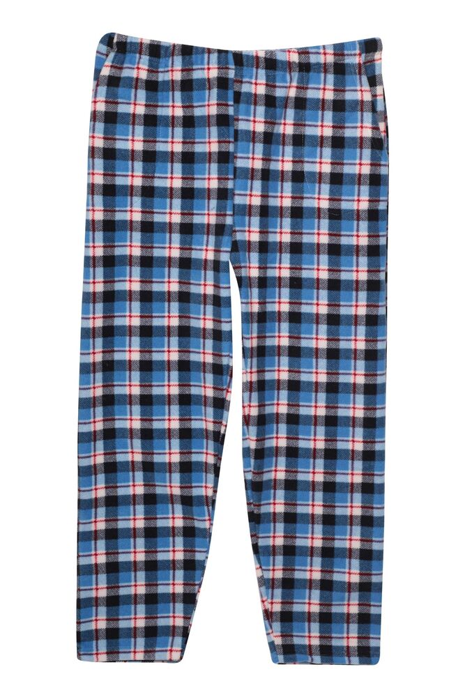 Kareli Uzun Kol Polar Erkek Pijama Takımı 100-31 | Lacivert