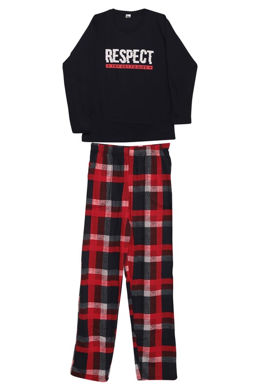 SUDE - Uzun Kollu Erkek Pijama Takımı 100-41 | Lacivert