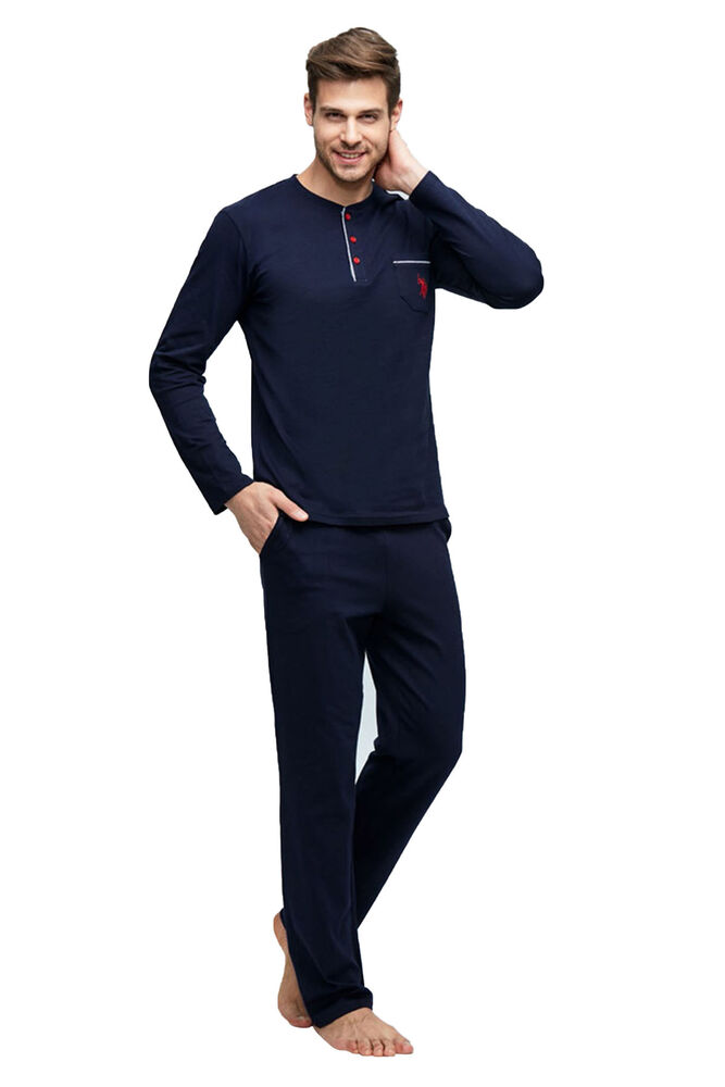U.S. Polo Erkek Pijama Seti 5'li 17394 | Lacivert
