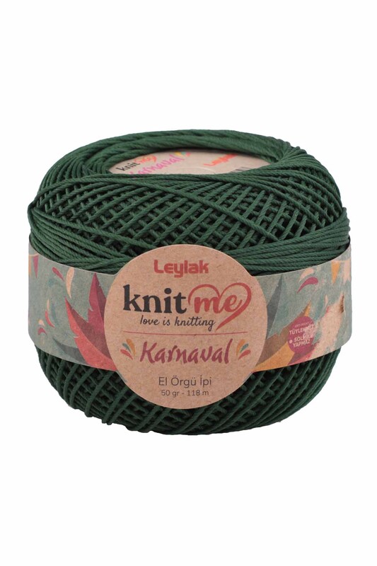 LEYLAK - Knit me Karnaval El Örgü İpi Koyu Yeşil 00063 50 gr.