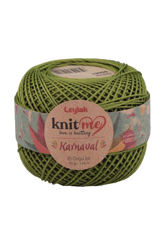 LEYLAK - Knit me Karnaval El Örgü İpi Yeşil 00061 50 gr.