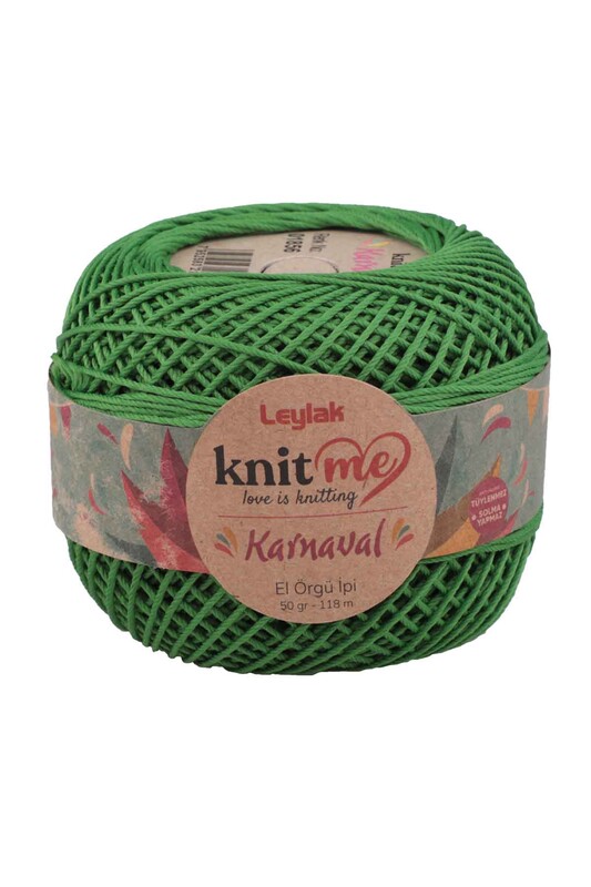 LEYLAK - Knit me Karnaval El Örgü İpi Yeşil 01856 50 gr.