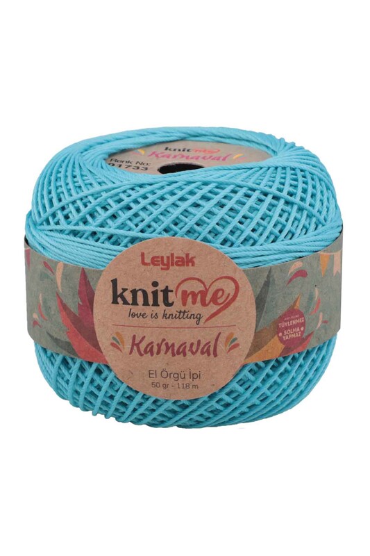 LEYLAK - Knit me Karnaval El Örgü İpi Turkuaz 01733 50 gr.