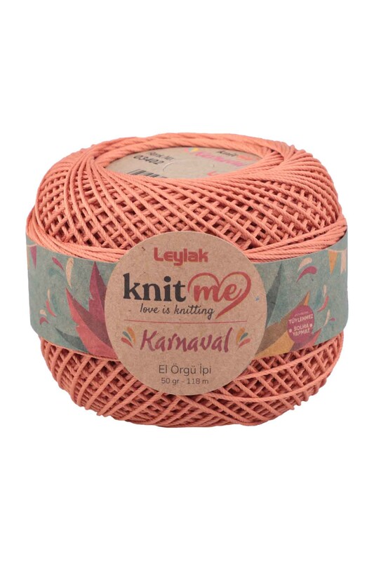 LEYLAK - Knit me Karnaval El Örgü İpi Koyu Somon 03402 50 gr.