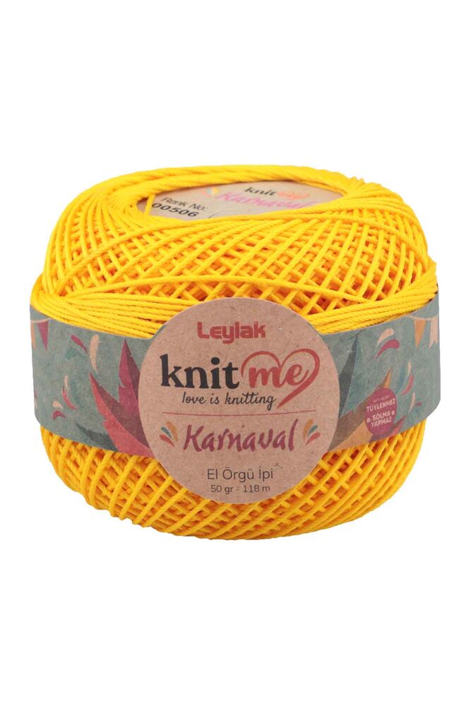 Knit me Karnaval El Örgü İpi Sarı 00506 50 gr.