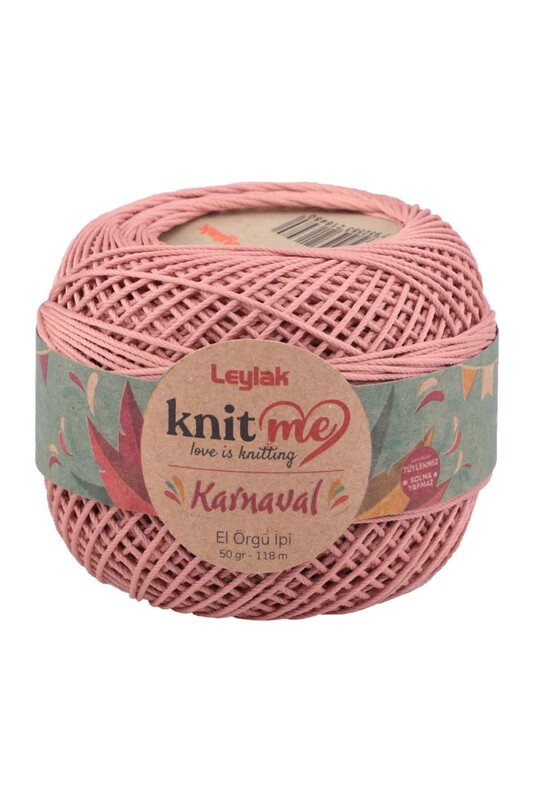 LEYLAK - Knit me Karnaval El Örgü İpi Pudra Pembe 03401 50 gr.