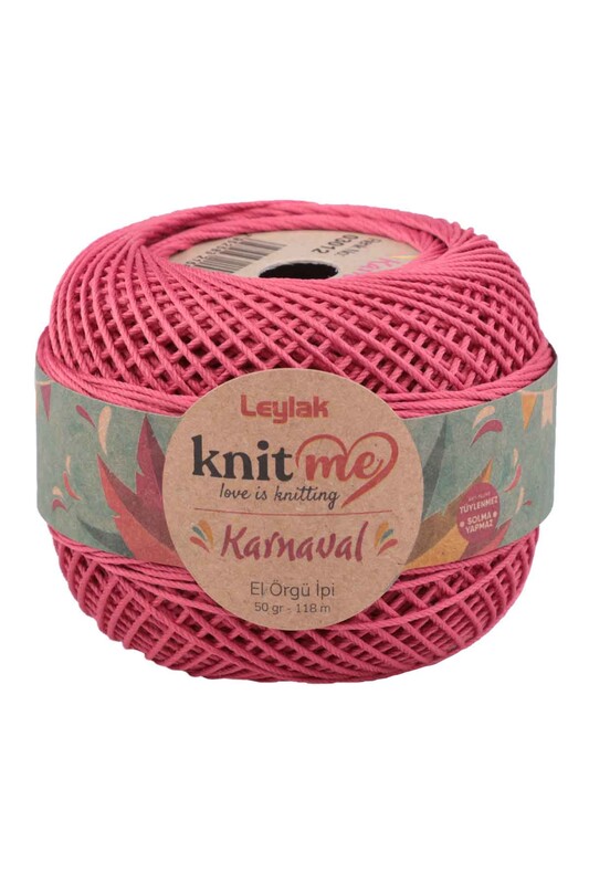 LEYLAK - Knit me Karnaval El Örgü İpi Pembe 03012 50 gr.