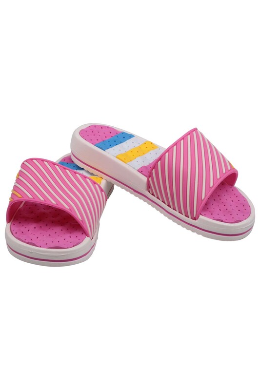 Ортопедические тапочки в полоску 1131/розовый - Thumbnail