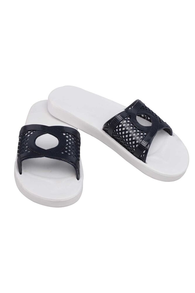 Kaşgar Eva Kadın Terlik 1831 | Beyaz Lacivert