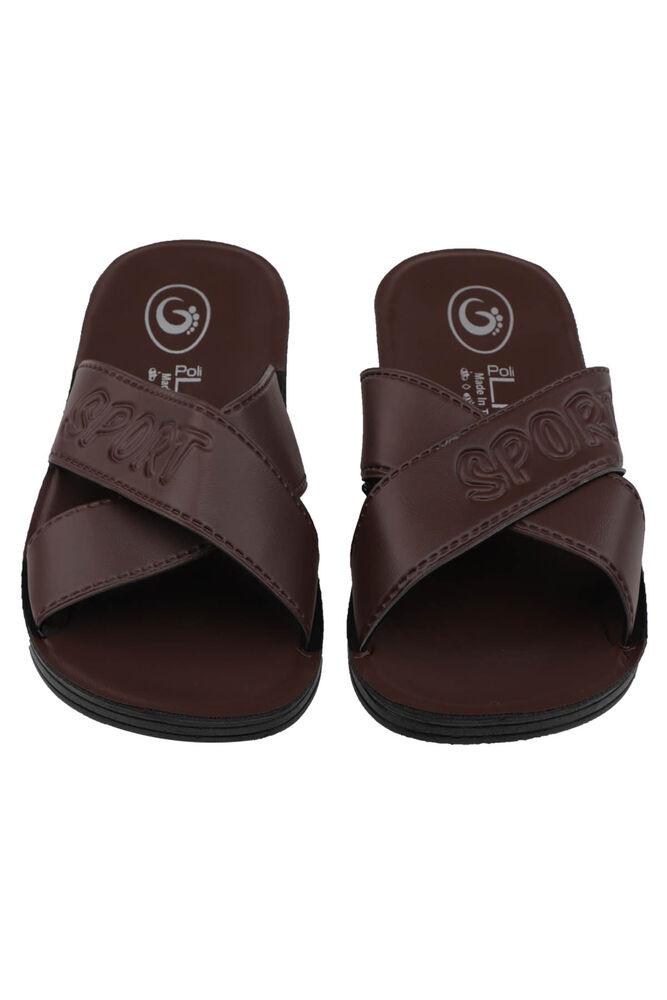 Мужские тапочки Poli /тёмно-коричневый 