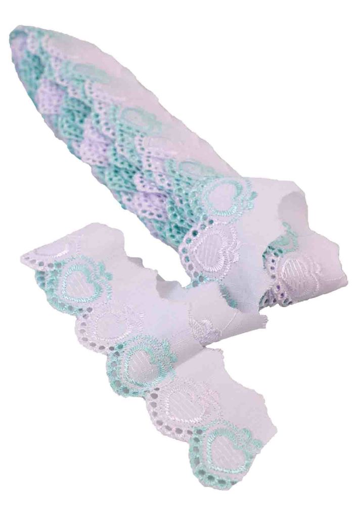 Scalloped Lace Trim 354 | Water green