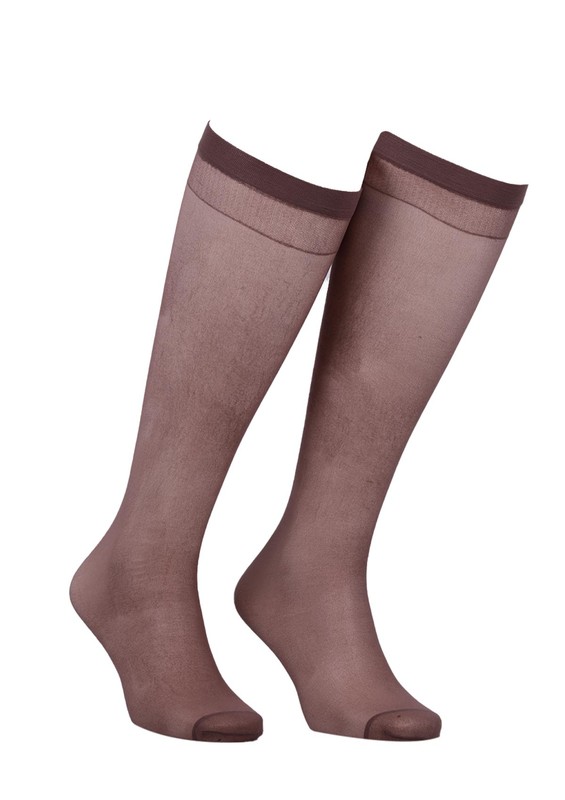 MÜJDE - Müjde Thin Elastic Socks 20 006 | Mink