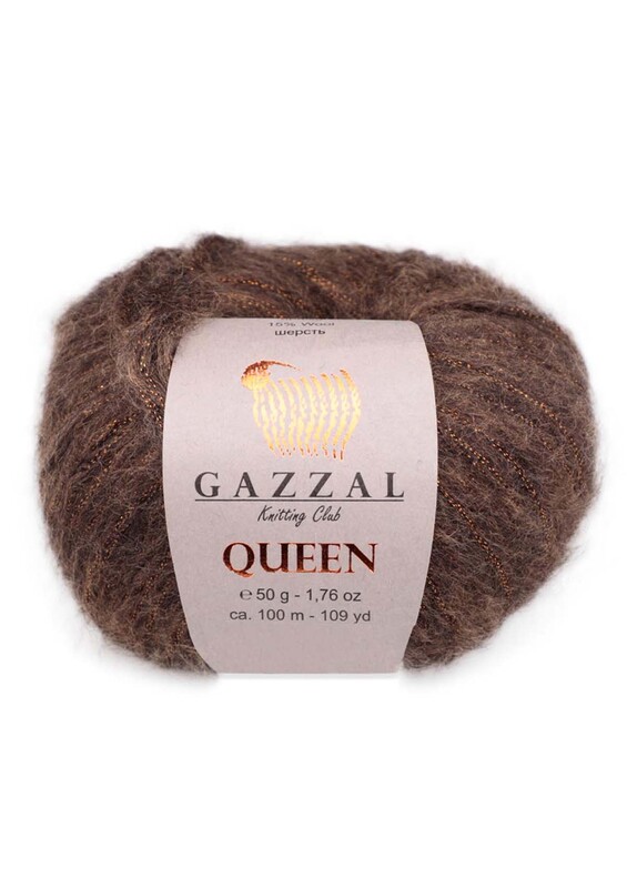 Gazzal - Пряжа Gazzal Queen /Коричневый 7324