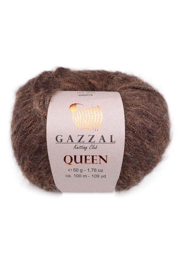 Пряжа Gazzal Queen /Коричневый 7324
