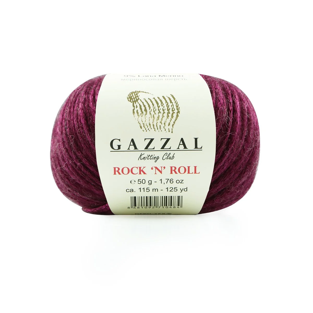 Пряжа Gazzal Rock 'N' Roll 50г./13912
