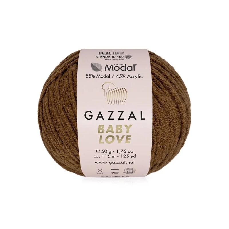 Gazzal - Пряжа Gazzal Baby Love/Коричневый 1626 