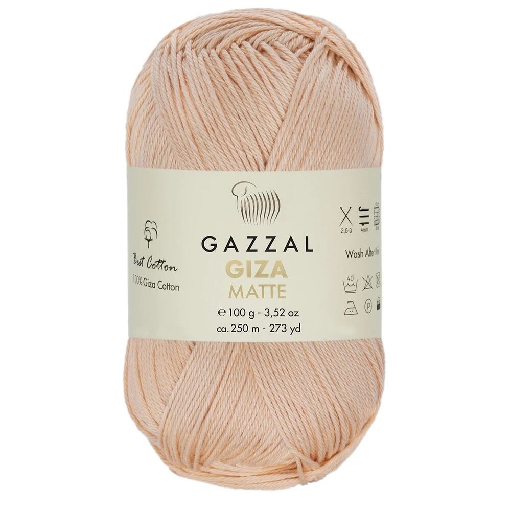 Пряжа Gazzal Giza Matte/Светло-лососевый 5553