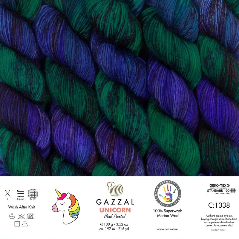 Пряжа Gazzal Unicorn 100г./1338 - Thumbnail