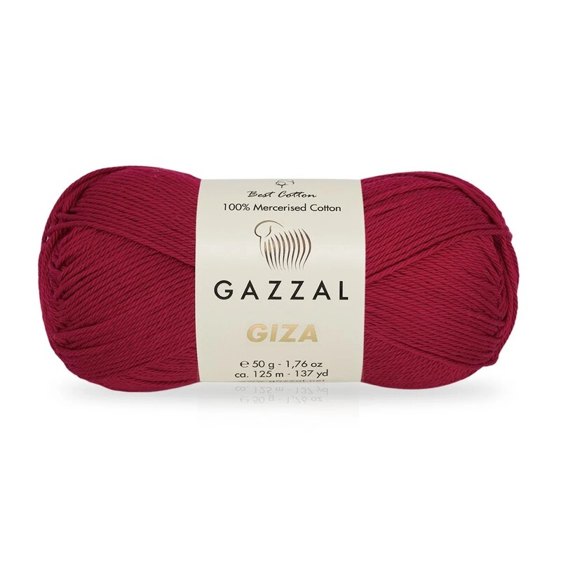 Gazzal - Пряжа Gazzal Giza 50 г./Бордовый 2487