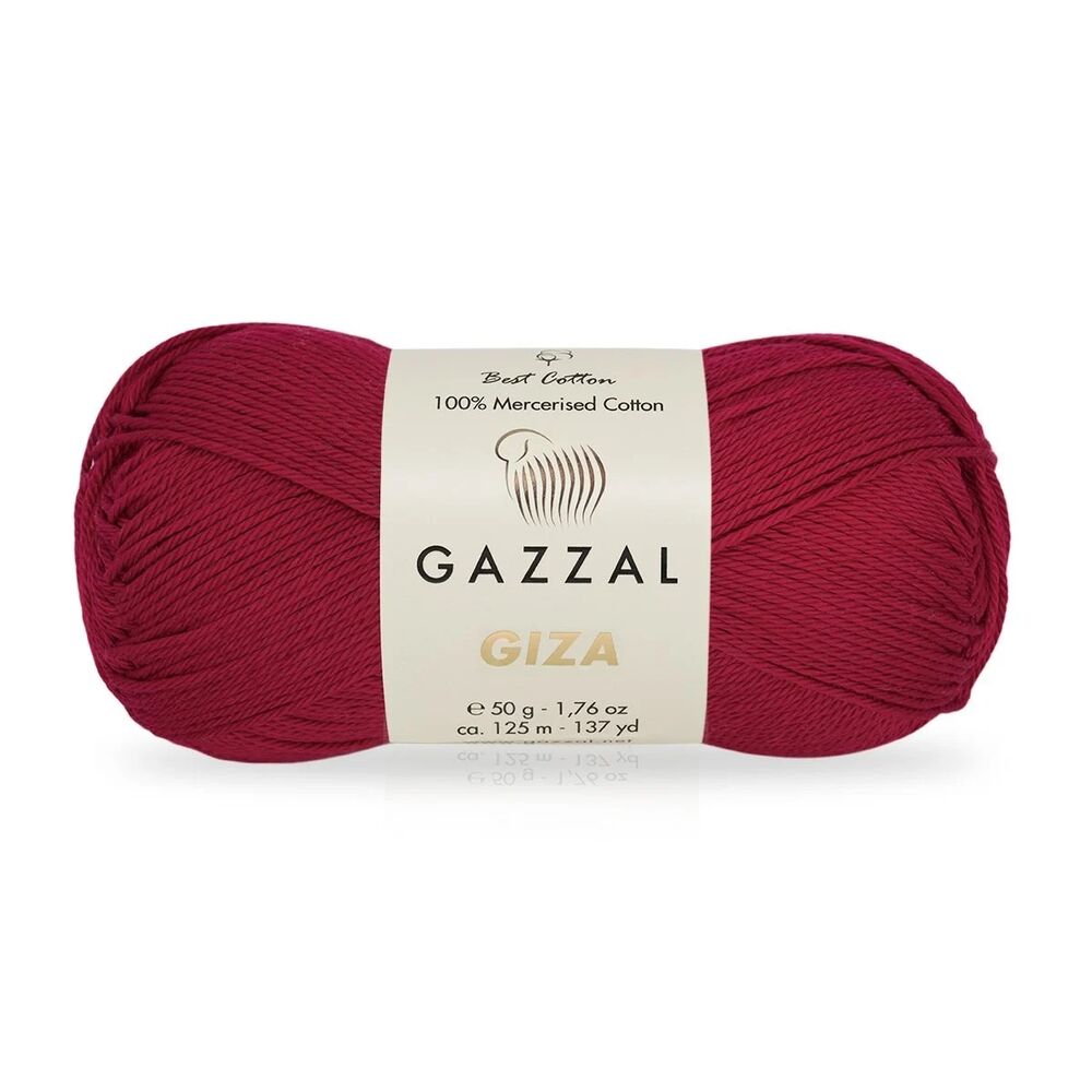 Пряжа Gazzal Giza 50 г./Бордовый 2487
