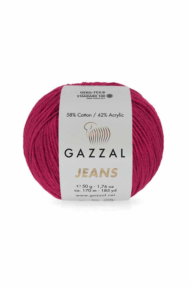 Пряжа Gazzal Jeans /Малиновый 1138