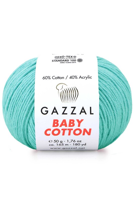 Пряжа Gazzal Baby Cotton /Бирюзовый 3452 - Thumbnail