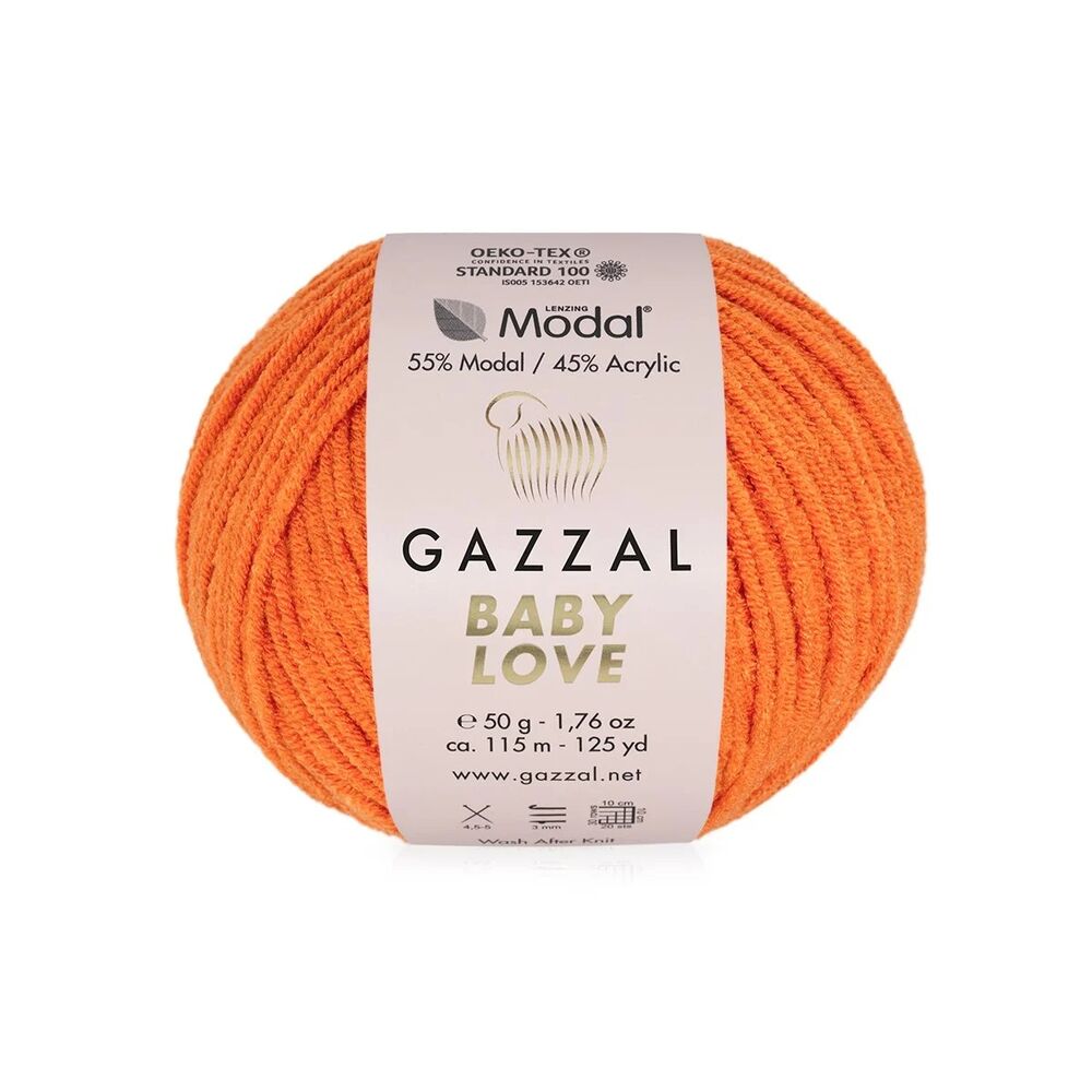 Пряжа Gazzal Baby Love/Оранжевый 1602