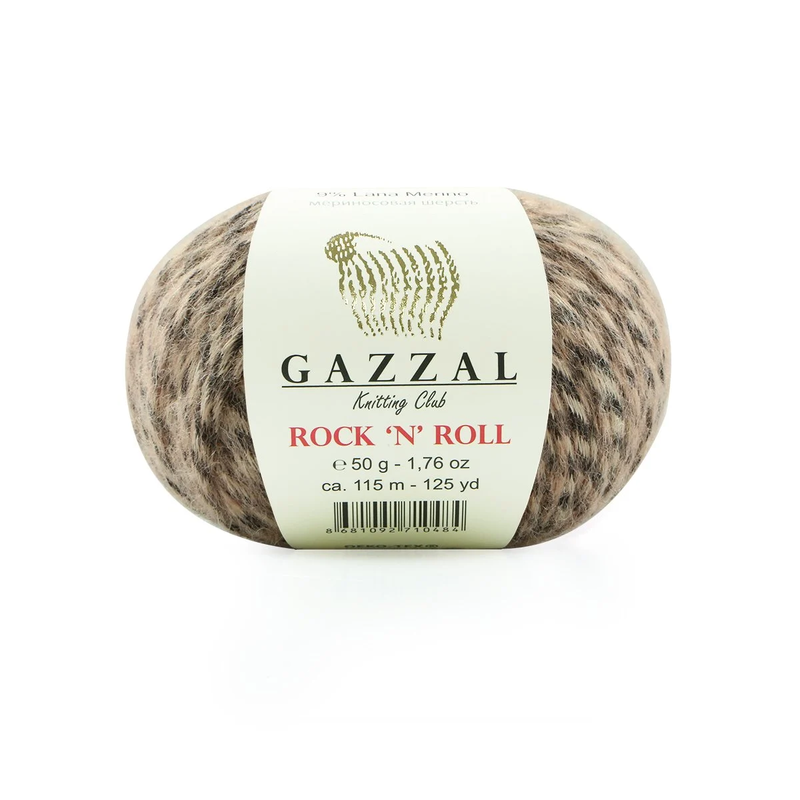 Gazzal - Gazzal Rock N Roll El Örgü İpi | Karışık Bej 13955