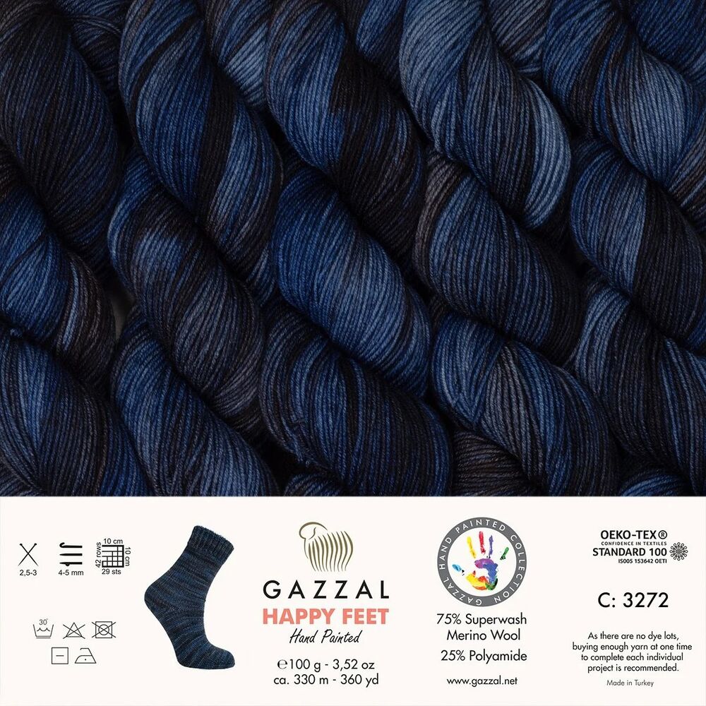 Gazzal Happy Feet El Örgü İpi Mavi Ufuk 3272