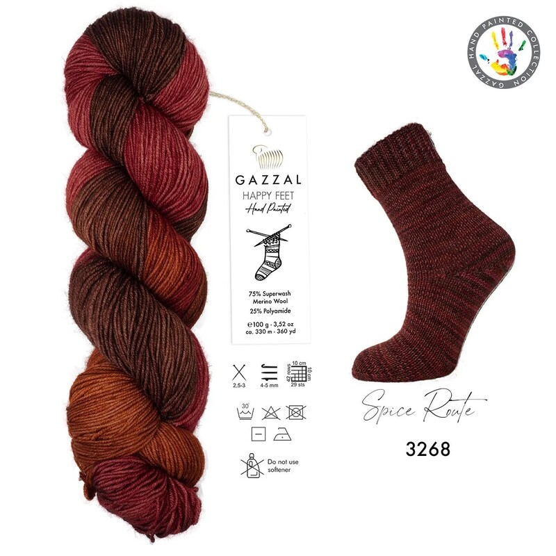 Gazzal - Gazzal Happy Feet El Örgü İpi Baharat 3268