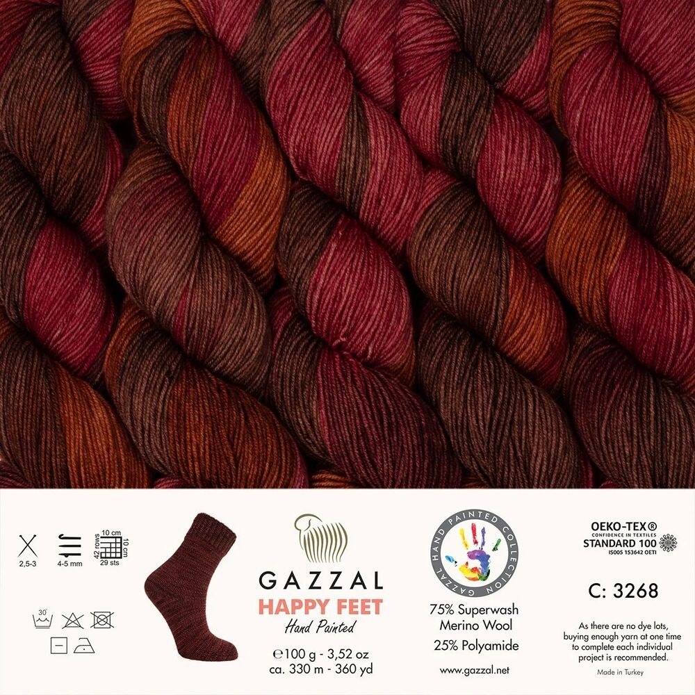 Gazzal Happy Feet El Örgü İpi Baharat 3268