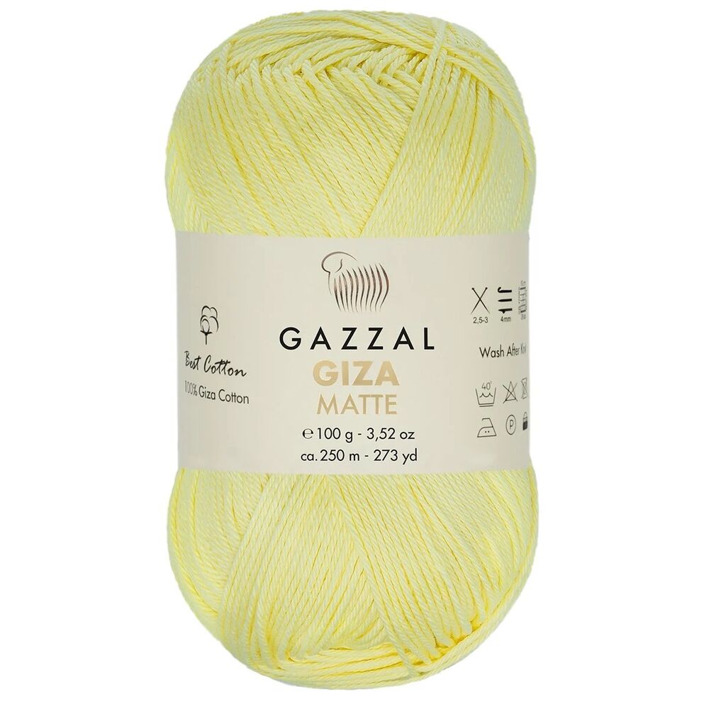 Gazzal Giza Matte El Örgü İpi Açık Sarı 5559