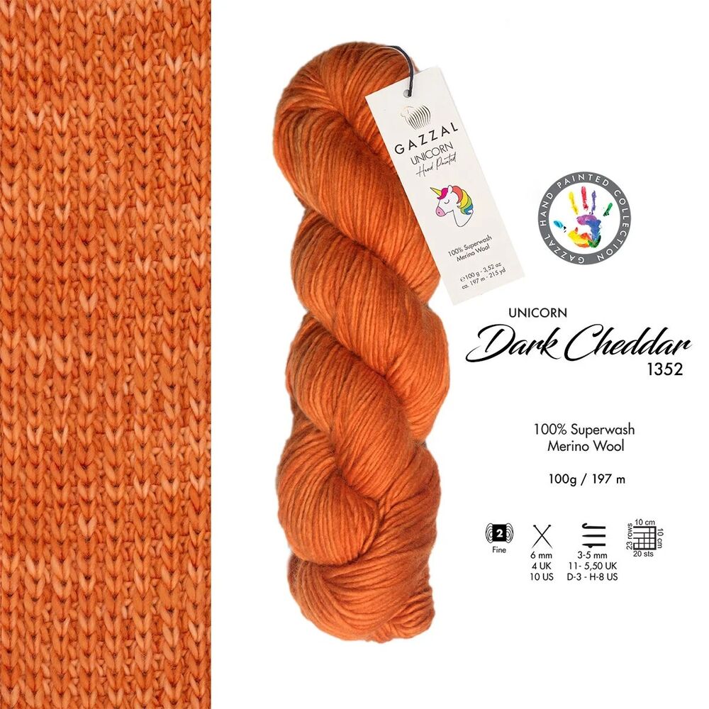 Gazzal Unicorn El Örgü İpi Turuncu 1352