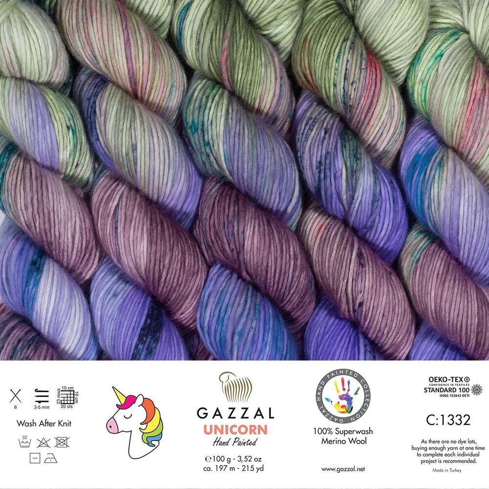 Gazzal Unicorn El Örgü İpi Mavi Nane 1332