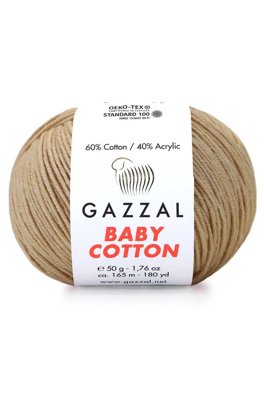 Gazzal Baby Cotton El Örgü İpi Badem 3424 - Thumbnail