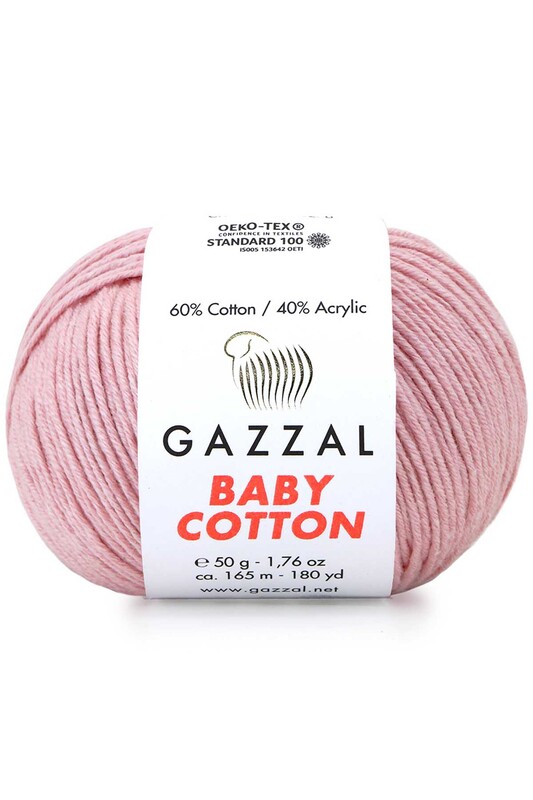 Gazzal Baby Cotton El Örgü İpi Pudra 3444 - Thumbnail