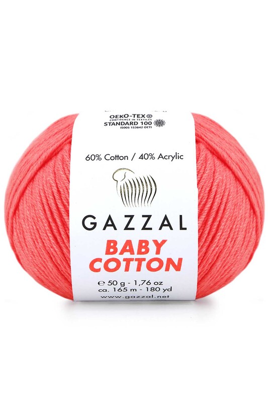 Gazzal - Gazzal Baby Cotton El Örgü İpi Şeker Erik 3460