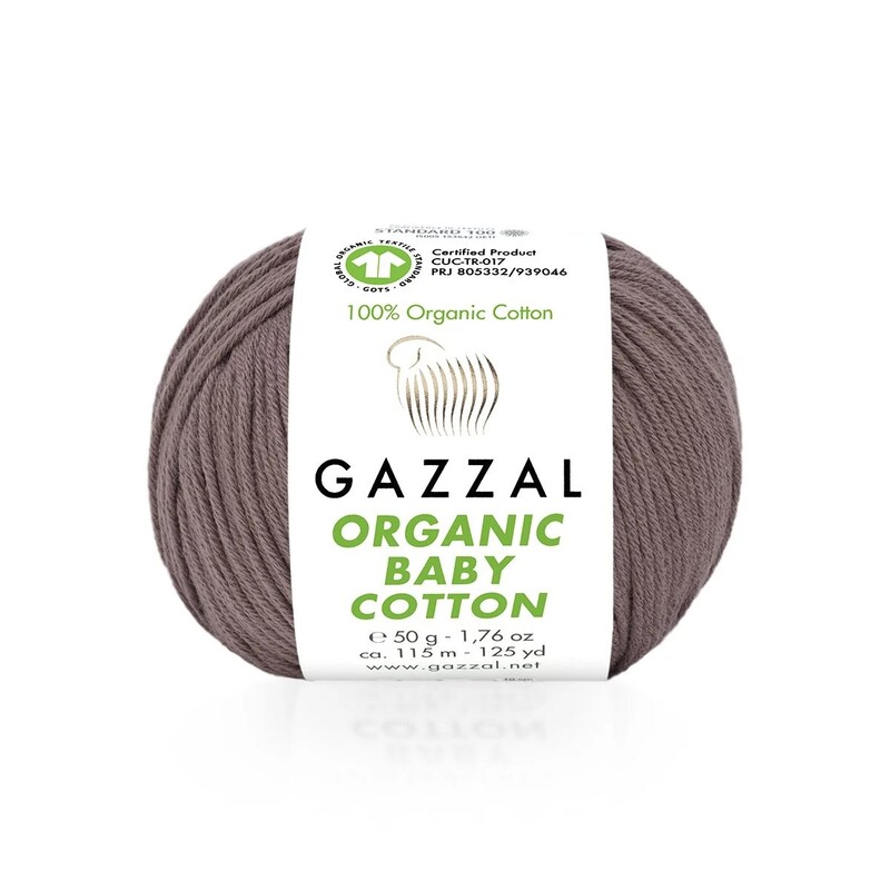 Gazzal Organic Baby Cotton El Örgü İpi Konyak 433 - Thumbnail